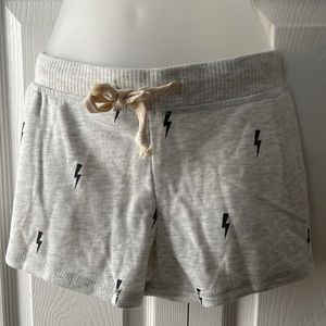 C&C California Grey Mini Lightning Bolt Shorts NWT